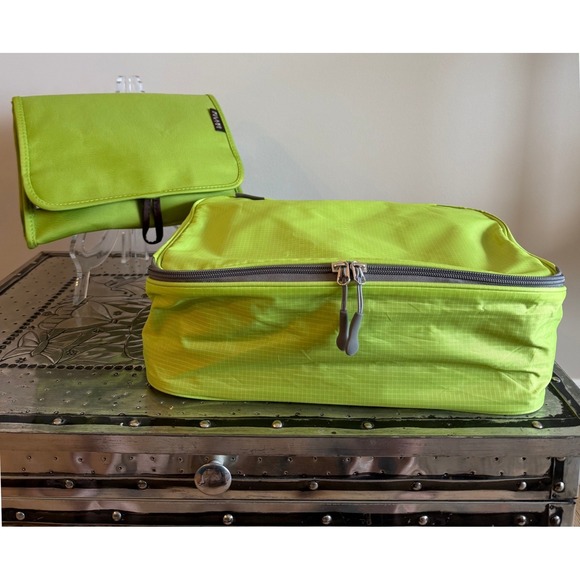 Handbags - Two Neon Green Travel Bags by Travelon and Milano Series